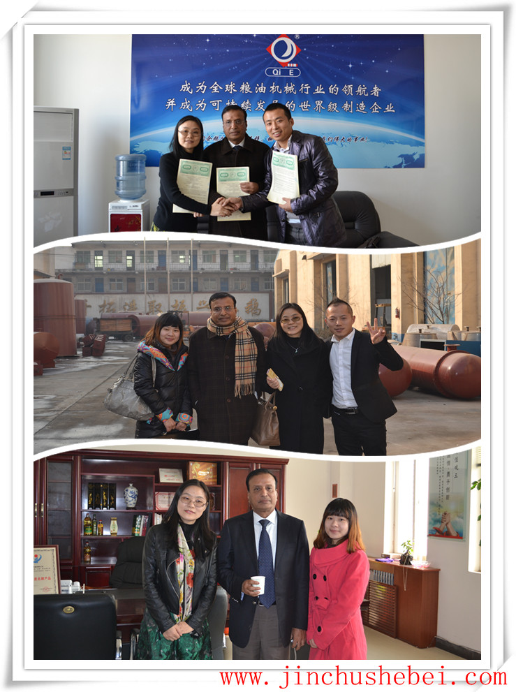 祝賀孟加拉客戶與鄭州企鵝簽訂精煉設備合同(圖1) 精煉設備,小型精煉設備,成套精煉設備